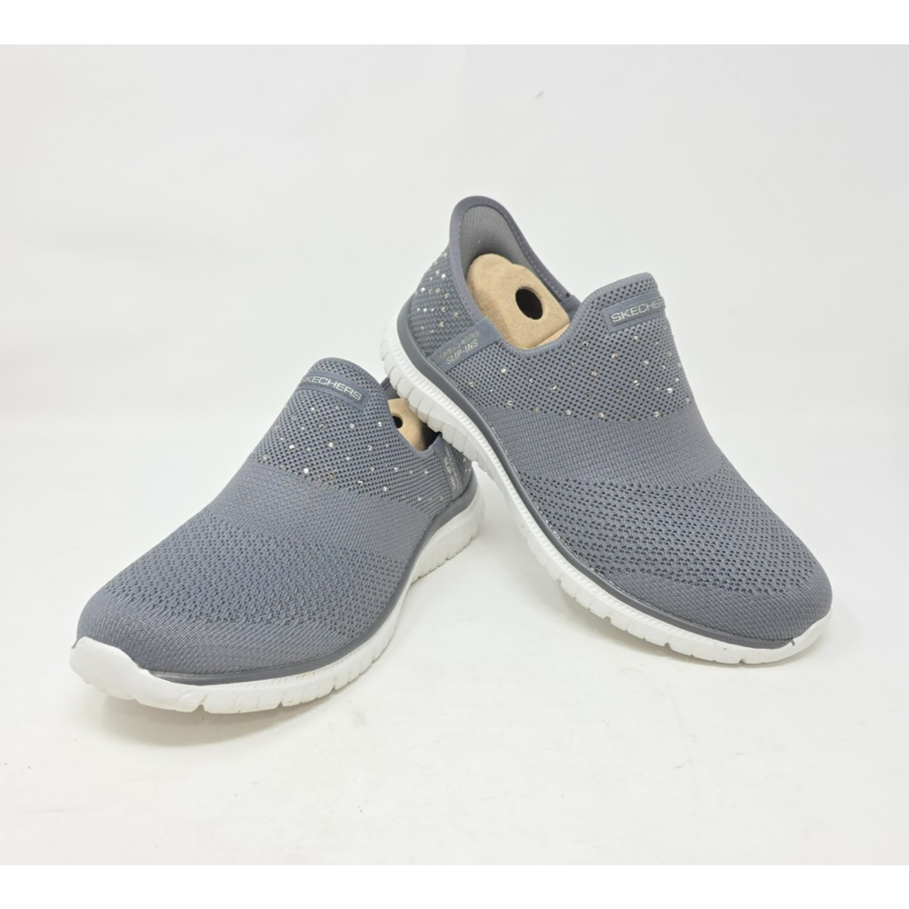 Skechers Slip Ins Women's 6.5 US Hands Free Memory Foam Air Cooled Charcoal Gray
